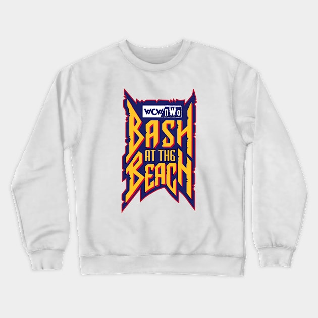 WCW Bash At The Beach Crewneck Sweatshirt by Authentic Vintage Designs